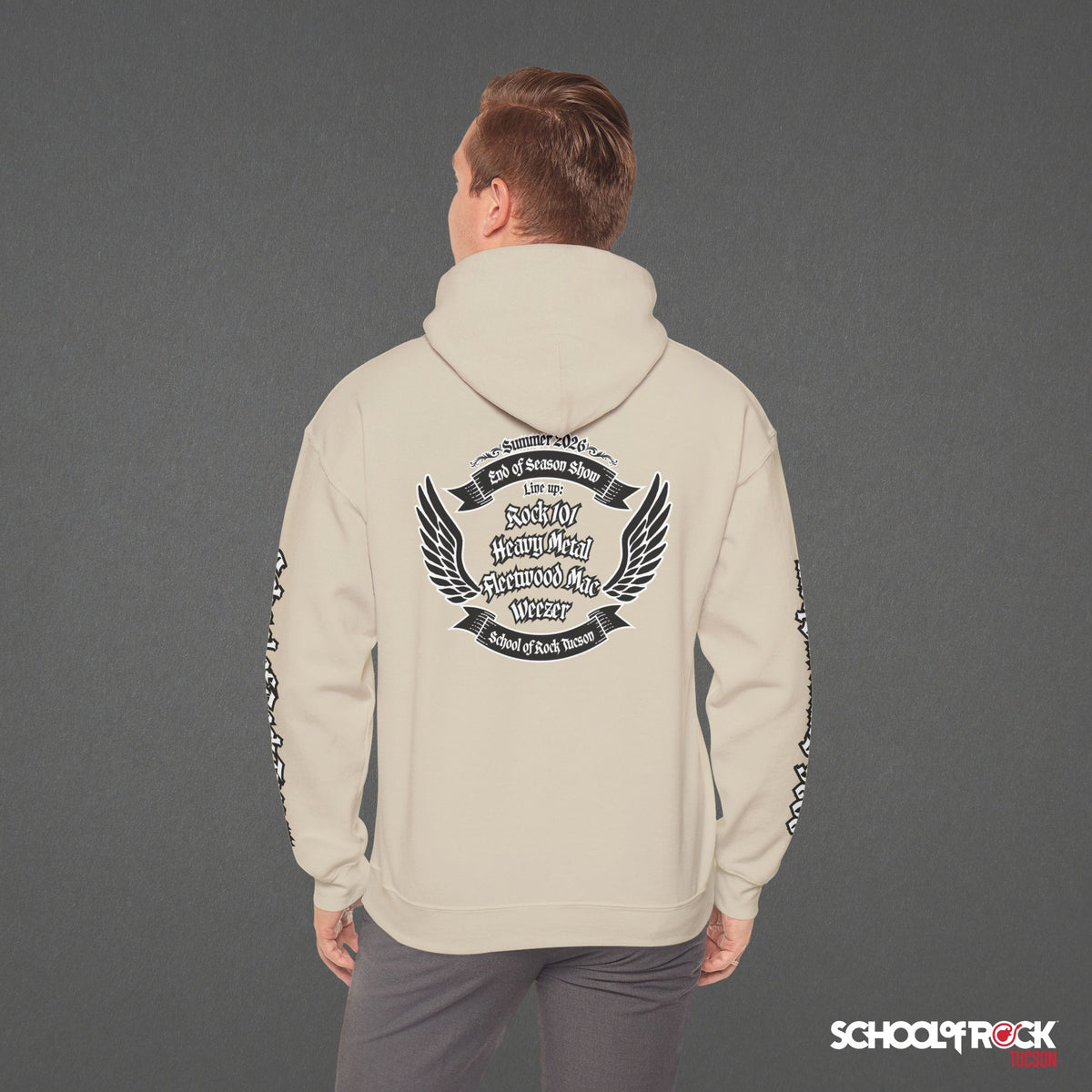 Hoodie | Front & Back with Sleeve Designs | Summer 2026 End of Season Collection