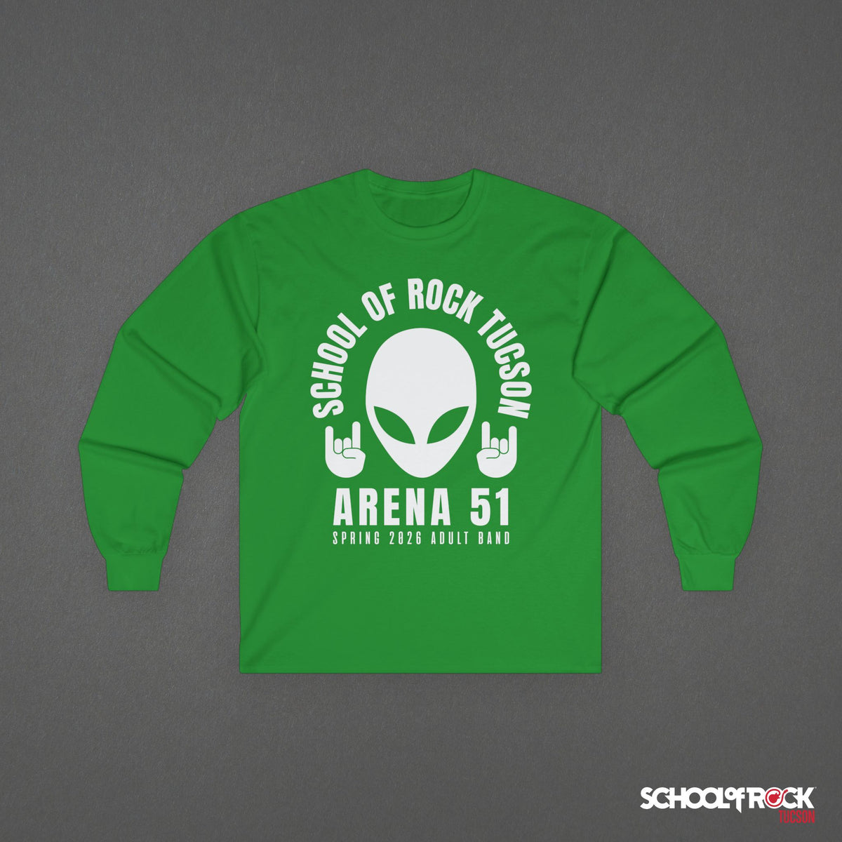 Long Sleeve | Rocker Alien Front Design Only | Adult Band Spring 2026 End of Season Collection