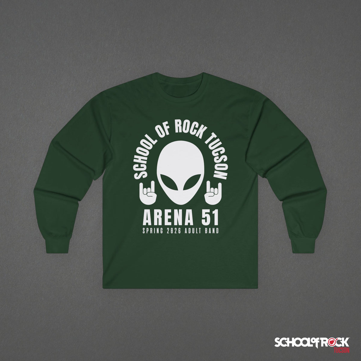 Long Sleeve | Rocker Alien Front Design Only | Adult Band Spring 2026 End of Season Collection