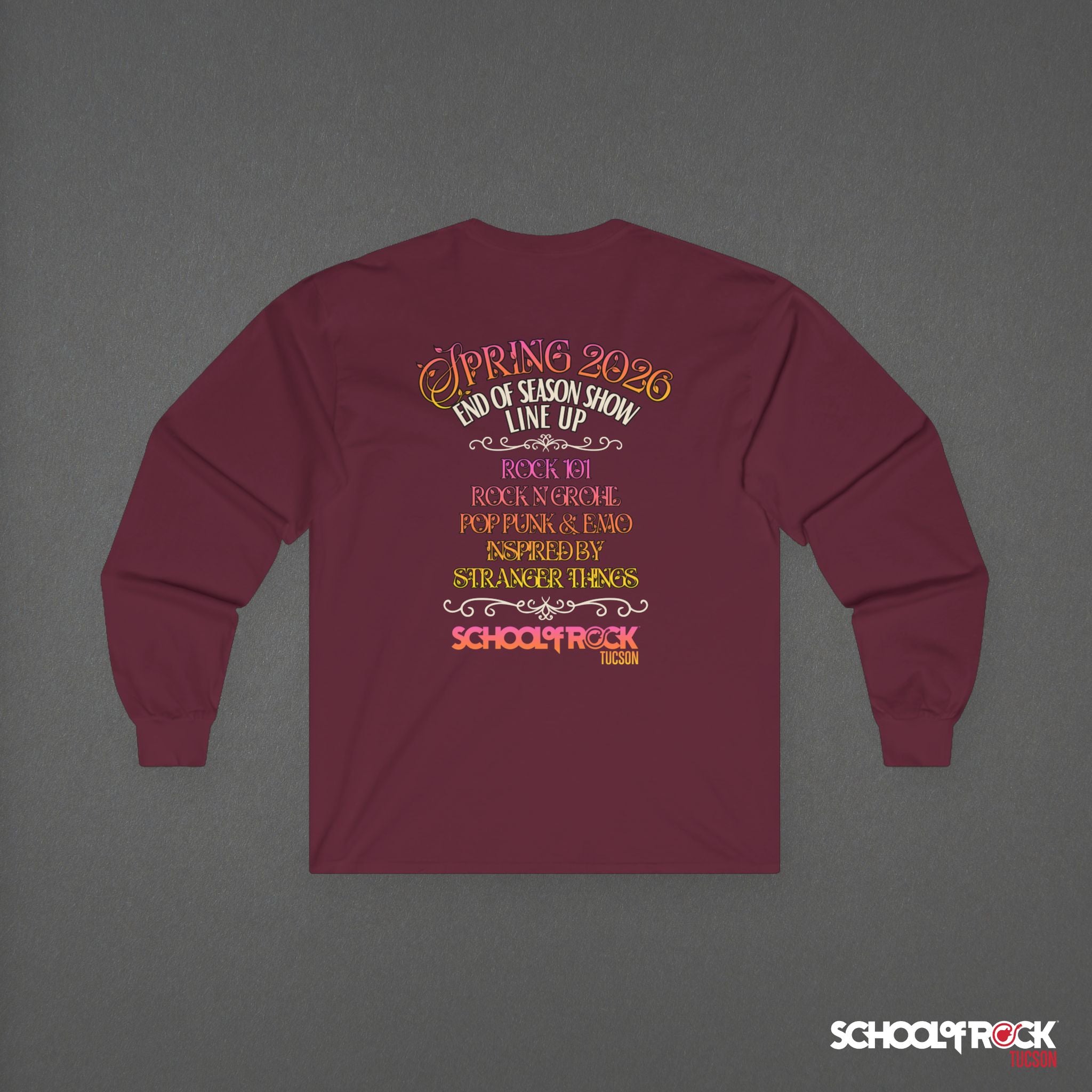 Long Sleeve Tee | Front & Back | Spring 2026 End of Season Collection