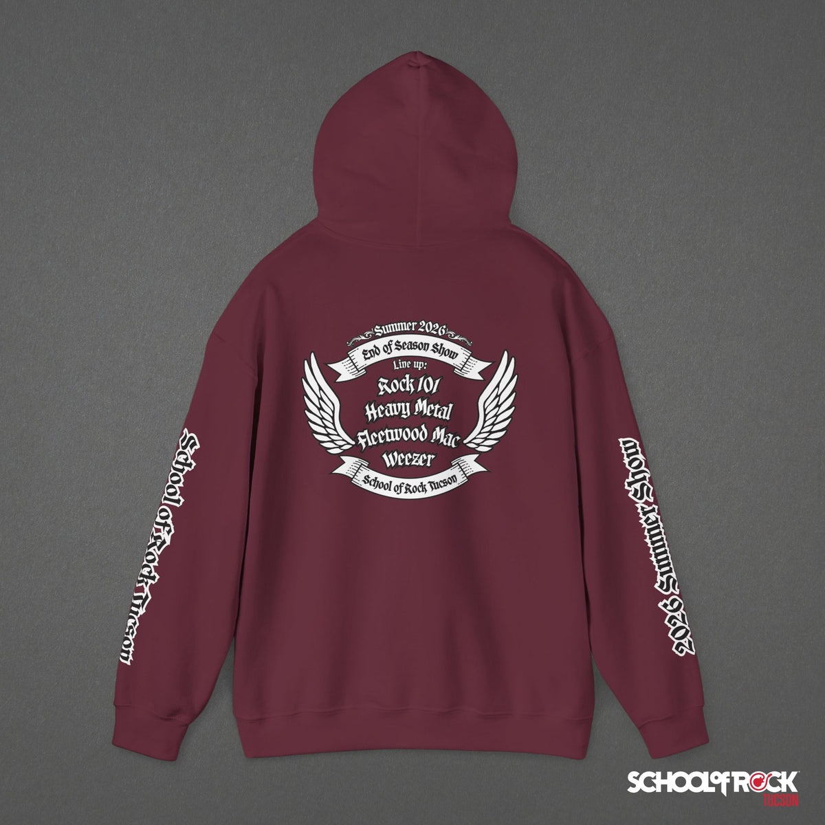 Hoodie | Front & Back with Sleeve Designs | Summer 2026 End of Season Collection