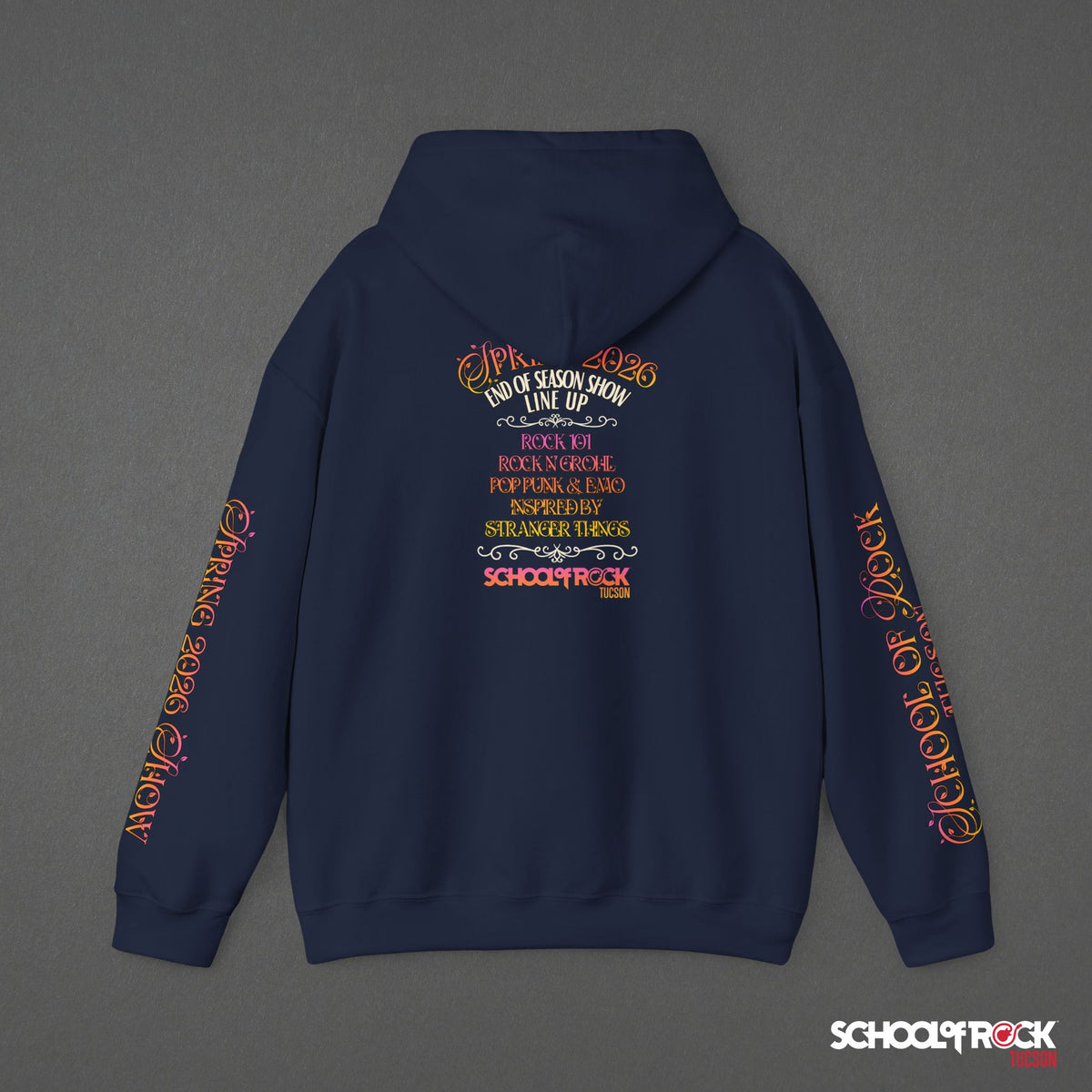 Hoodie | Front & Back with Sleeve Designs | Spring 2026 End of Season Collection