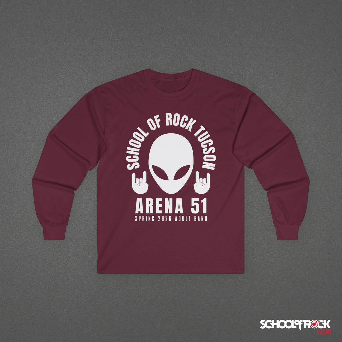 Long Sleeve | Rocker Alien Front Design Only | Adult Band Spring 2026 End of Season Collection