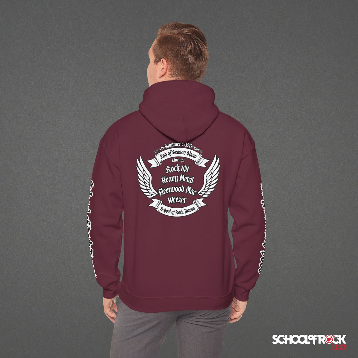 Hoodie | Front & Back with Sleeve Designs | Summer 2026 End of Season Collection