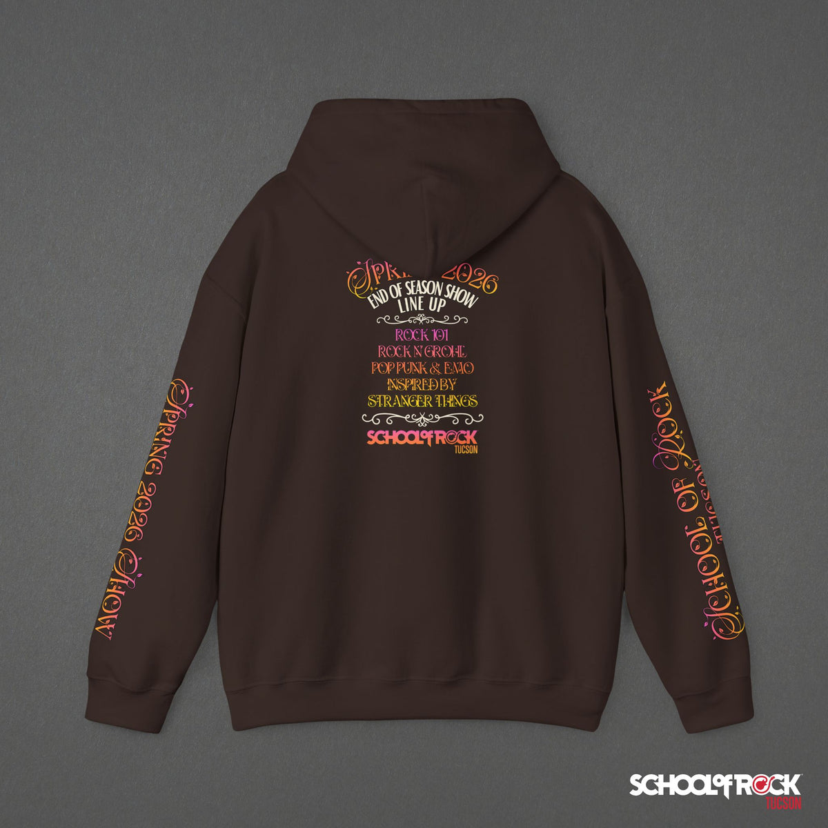 Hoodie | Front & Back with Sleeve Designs | Spring 2026 End of Season Collection