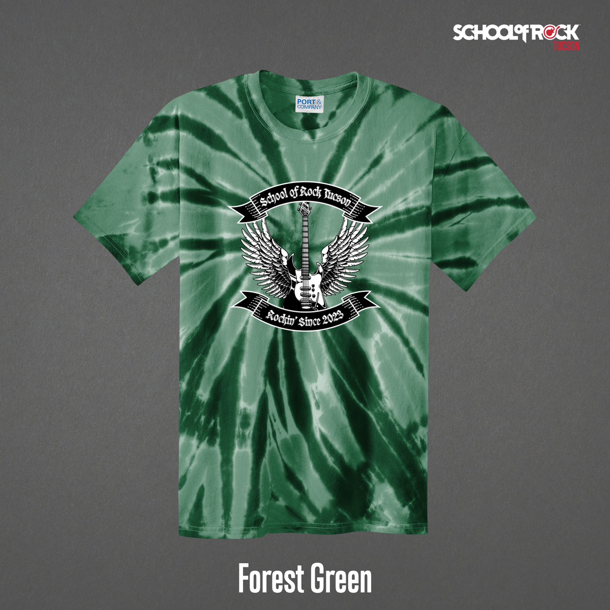 Rockin' Since 2023 School of Rock Merch | Tie Dye Shirts | Summer 2026 Season Design