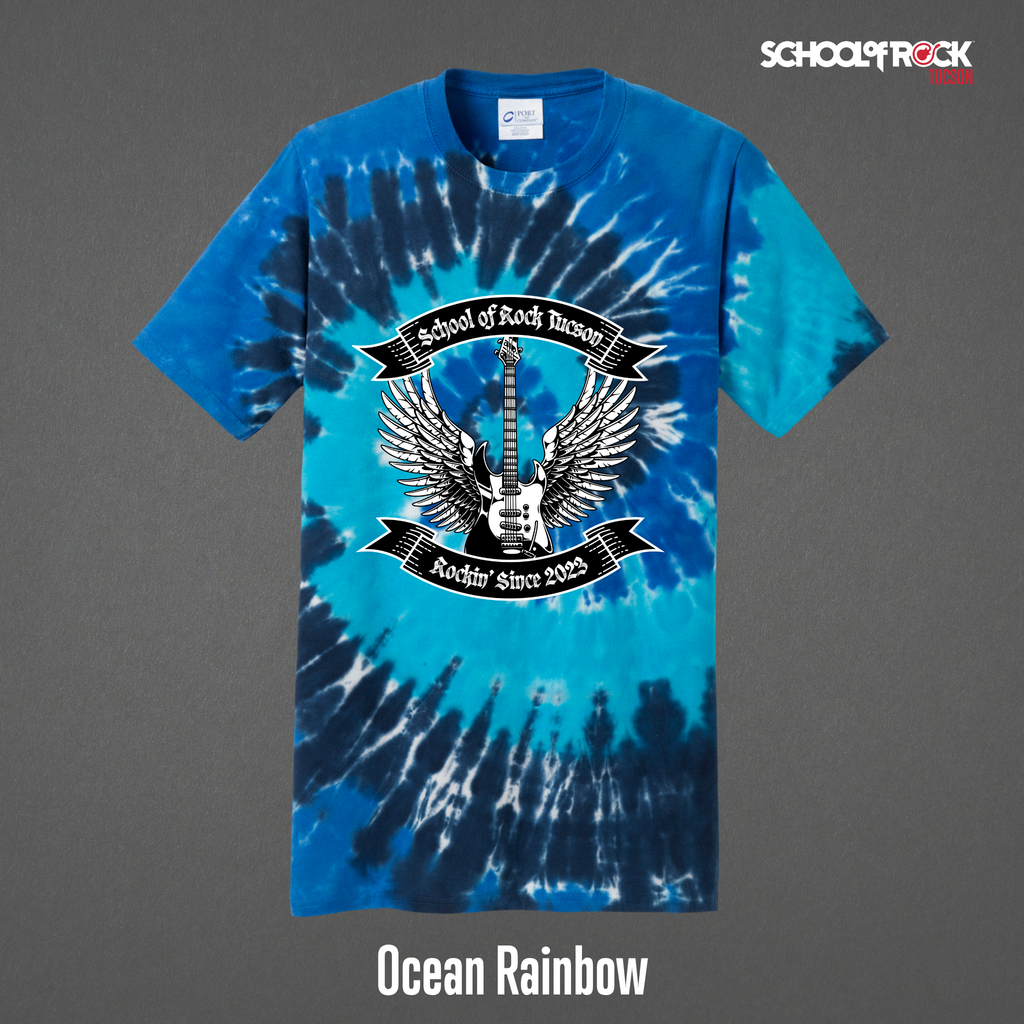 Rockin' Since 2023 School of Rock Merch | Tie Dye Shirts | Summer 2026 Season Design