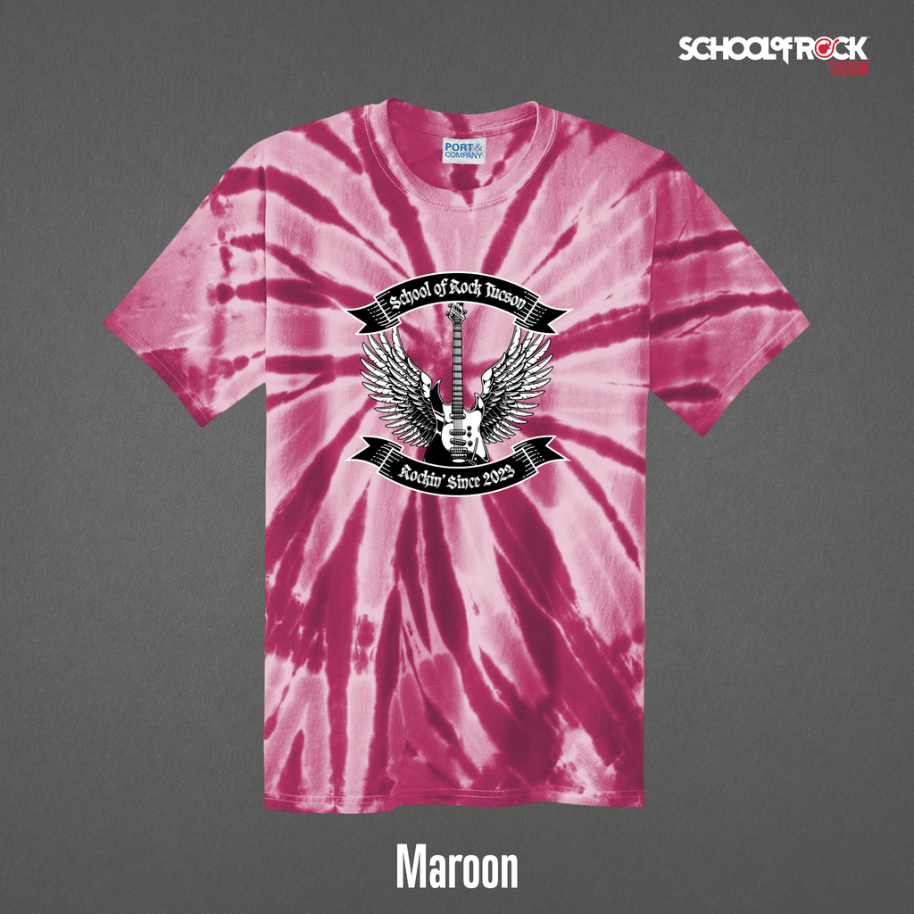 Rockin' Since 2023 School of Rock Merch | Tie Dye Shirts | Summer 2026 Season Design