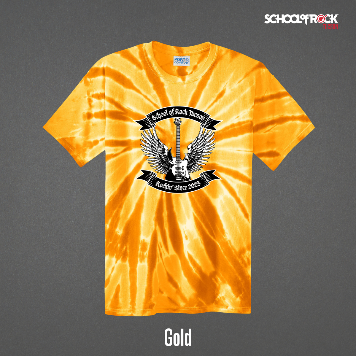 Rockin' Since 2023 School of Rock Merch | Tie Dye Shirts | Summer 2026 Season Design