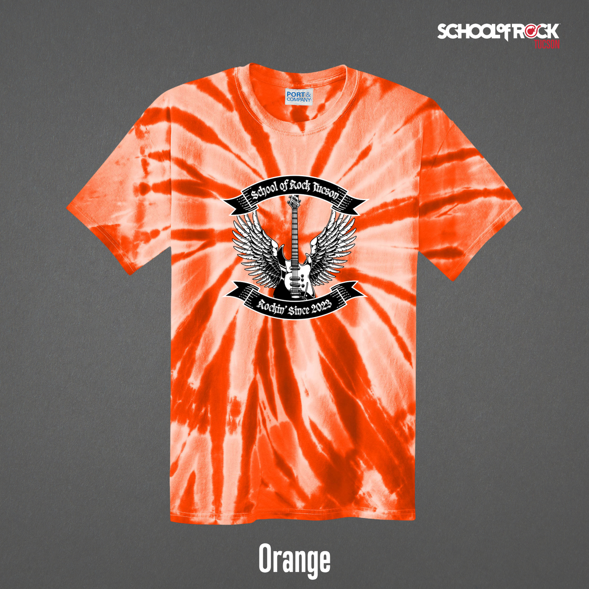 Rockin' Since 2023 School of Rock Merch | Tie Dye Shirts | Summer 2026 Season Design
