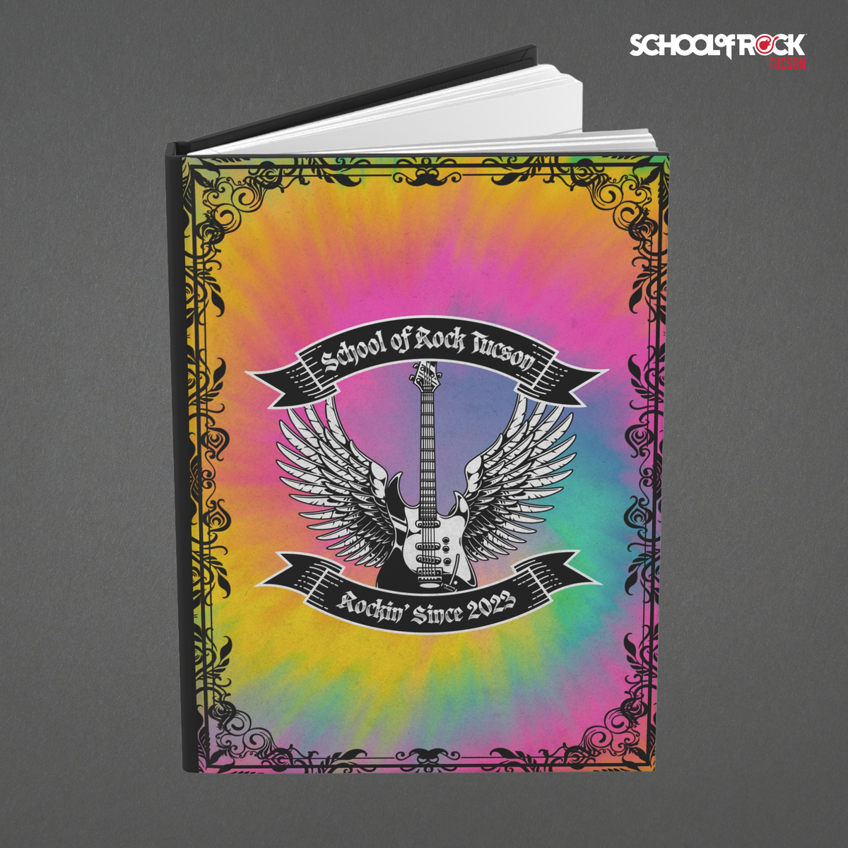 Hardcover Journal | Rockin' Since 2023 School of Rock Merch | Summer 2026 Season Design