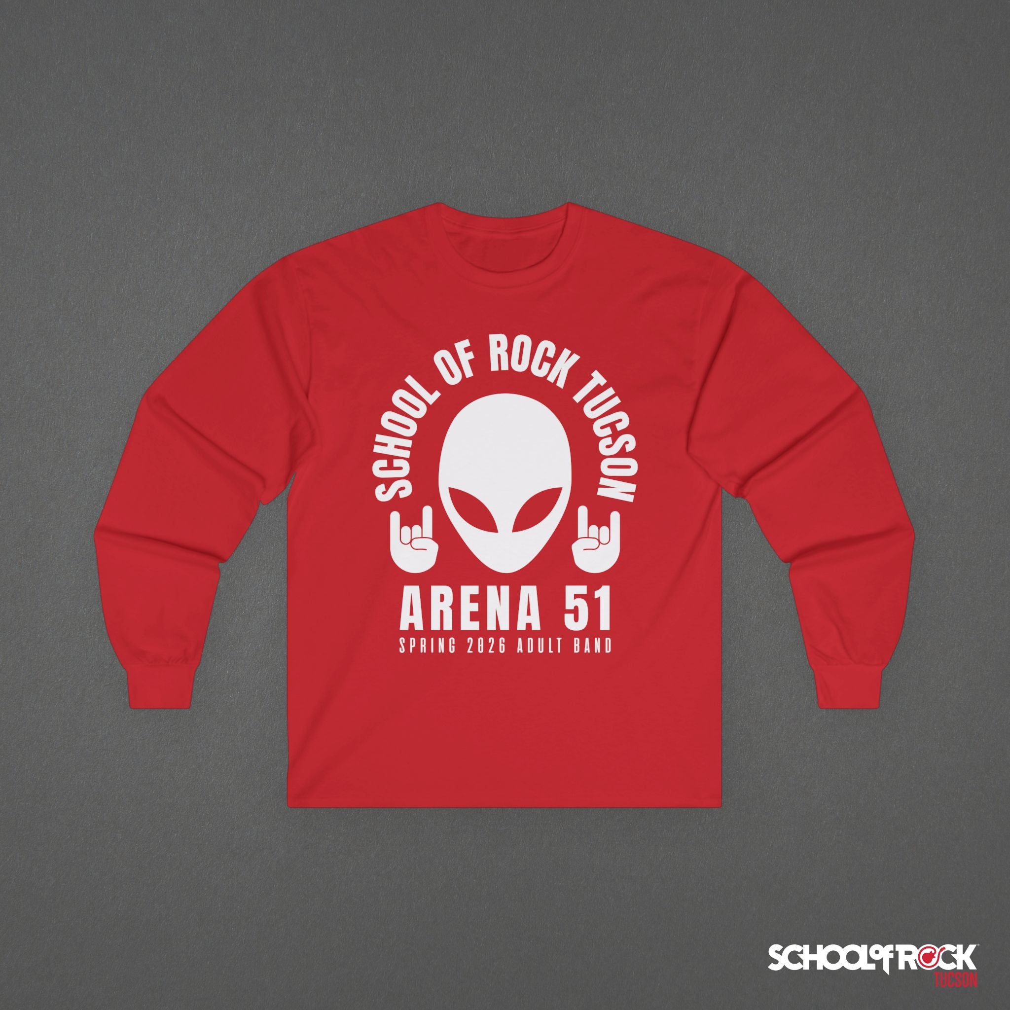Long Sleeve | Rocker Alien Front Design Only | Adult Band Spring 2026 End of Season Collection