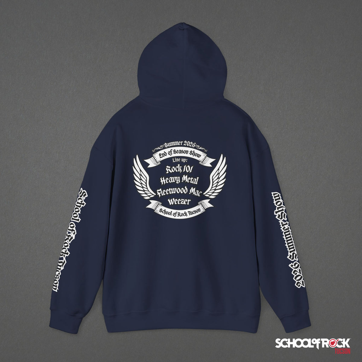 Hoodie | Front & Back with Sleeve Designs | Summer 2026 End of Season Collection