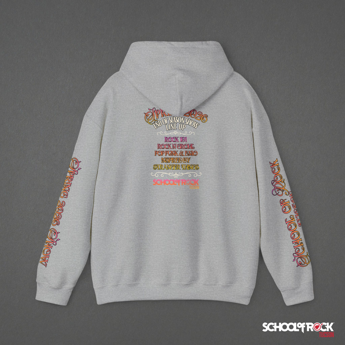 Hoodie | Front & Back with Sleeve Designs | Spring 2026 End of Season Collection