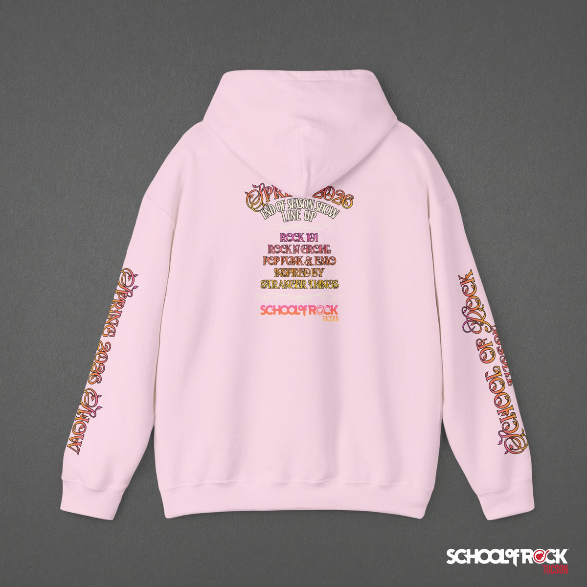 Hoodie | Front & Back with Sleeve Designs | Spring 2026 End of Season Collection