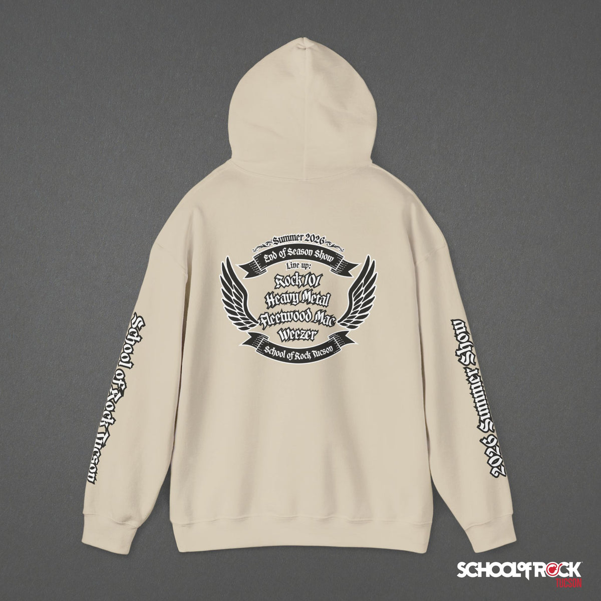 Hoodie | Front & Back with Sleeve Designs | Summer 2026 End of Season Collection