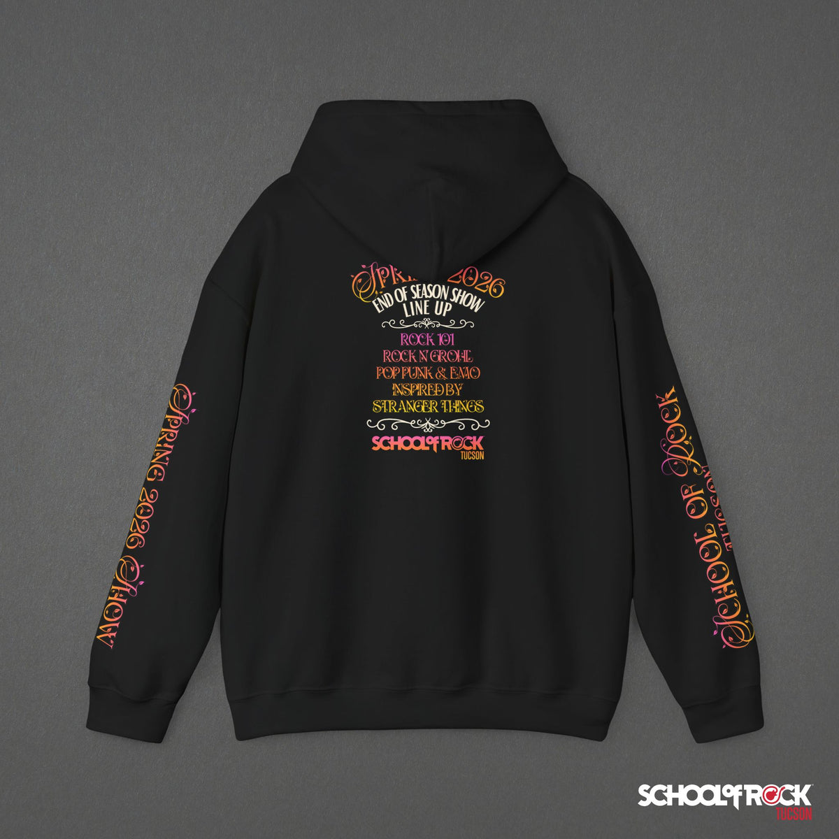Hoodie | Front & Back with Sleeve Designs | Spring 2026 End of Season Collection