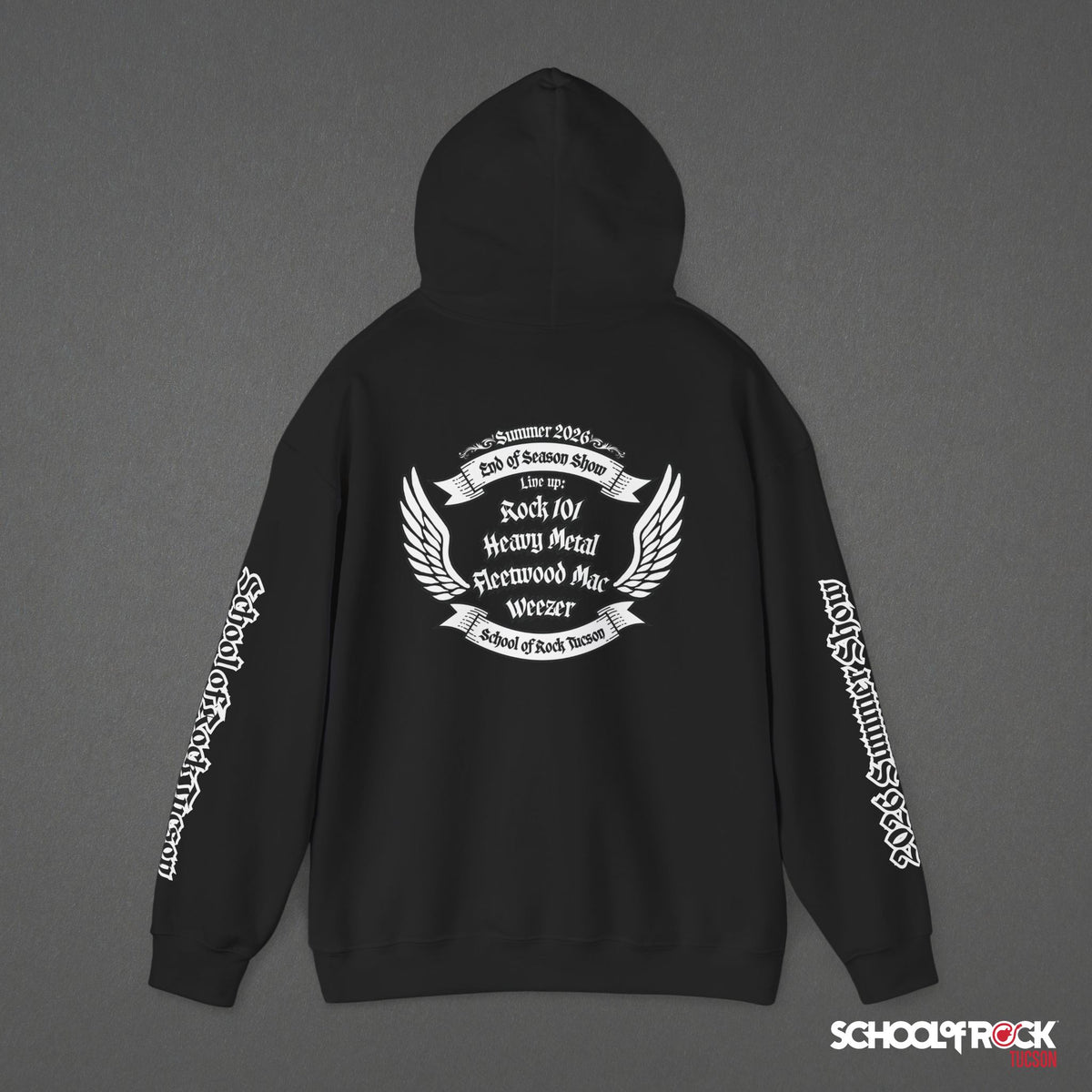 Hoodie | Front & Back with Sleeve Designs | Summer 2026 End of Season Collection