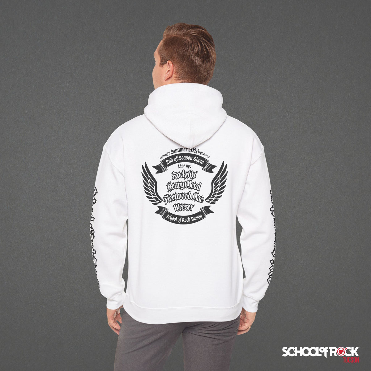 Hoodie | Front & Back with Sleeve Designs | Summer 2026 End of Season Collection