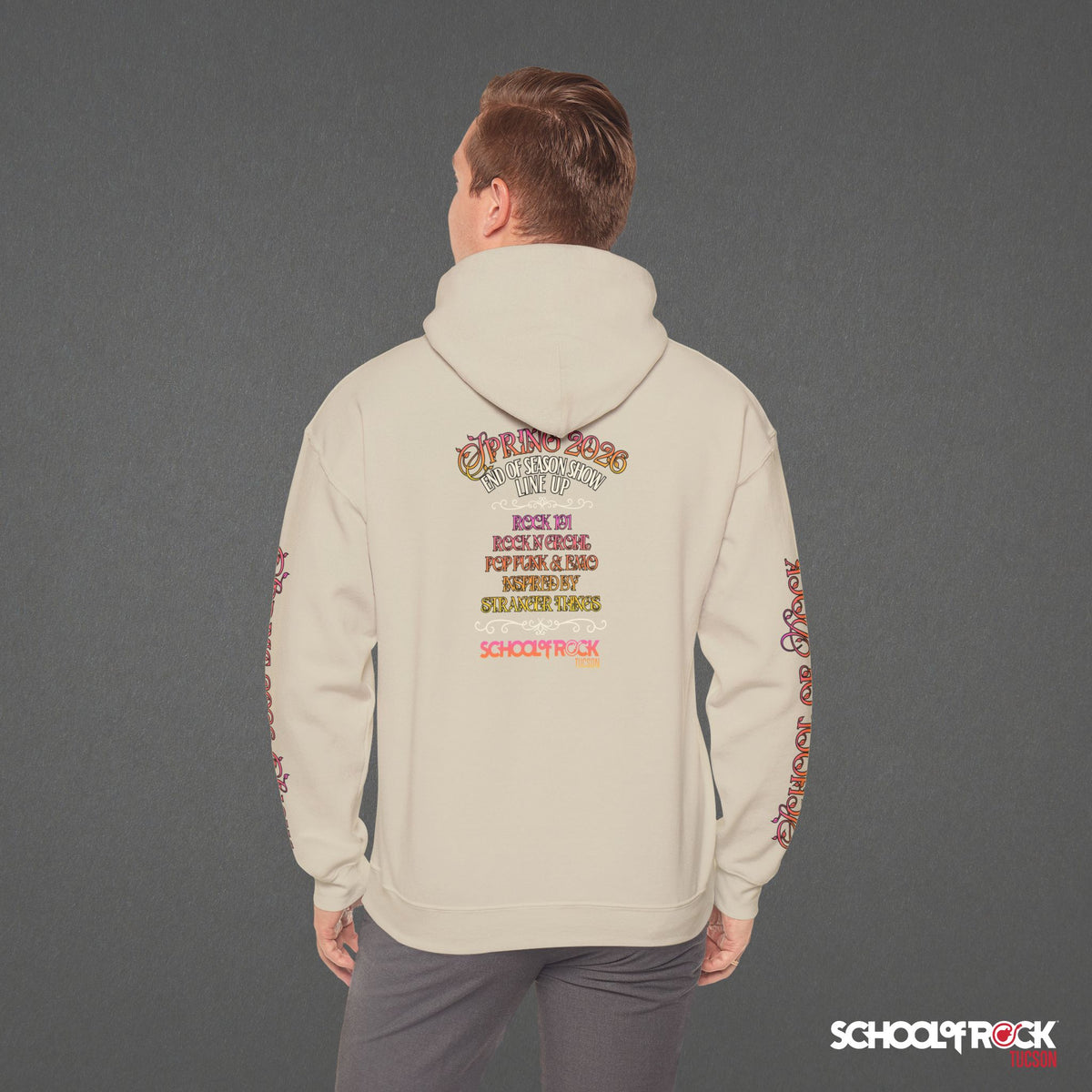 Hoodie | Front & Back with Sleeve Designs | Spring 2026 End of Season Collection