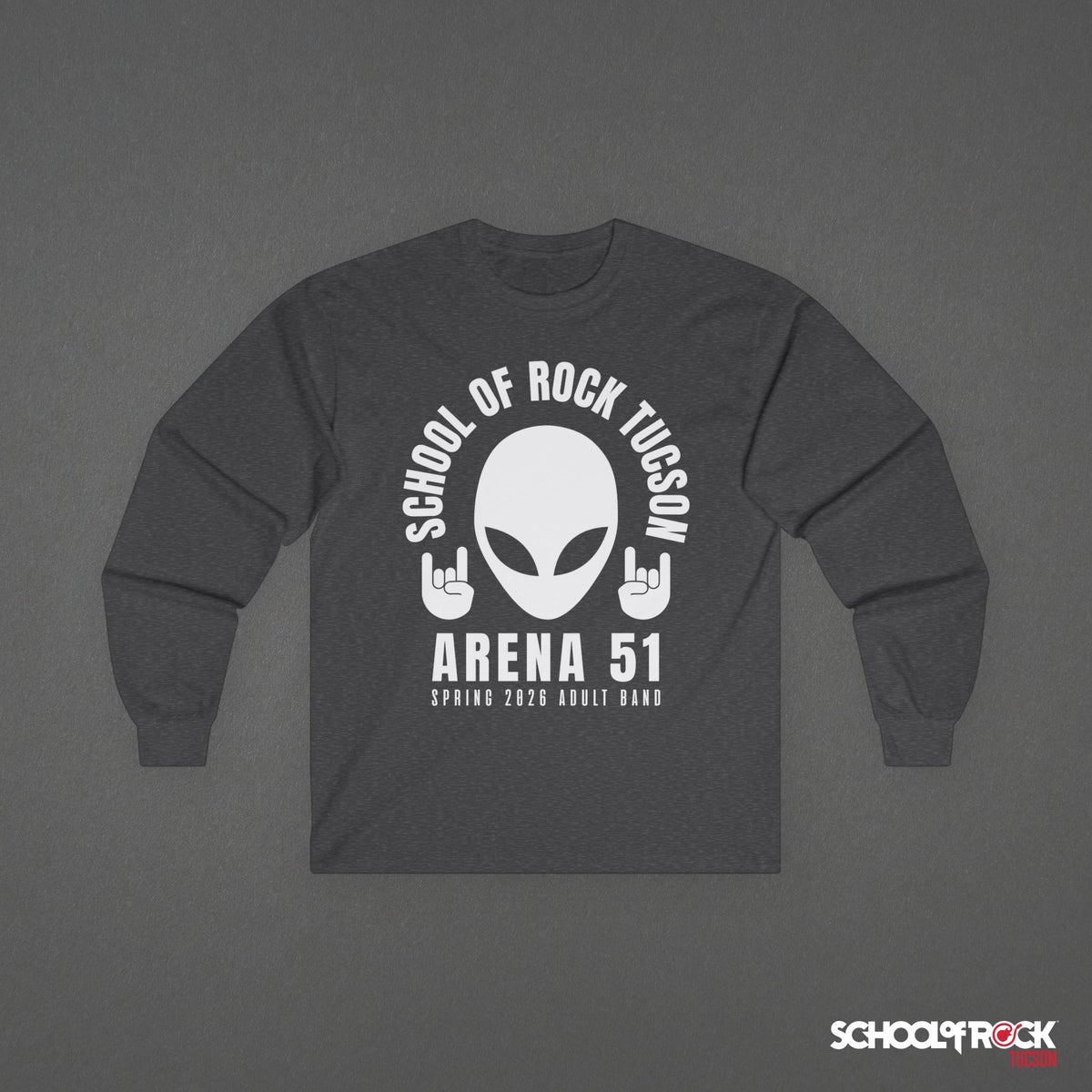 Long Sleeve | Rocker Alien Front Design Only | Adult Band Spring 2026 End of Season Collection