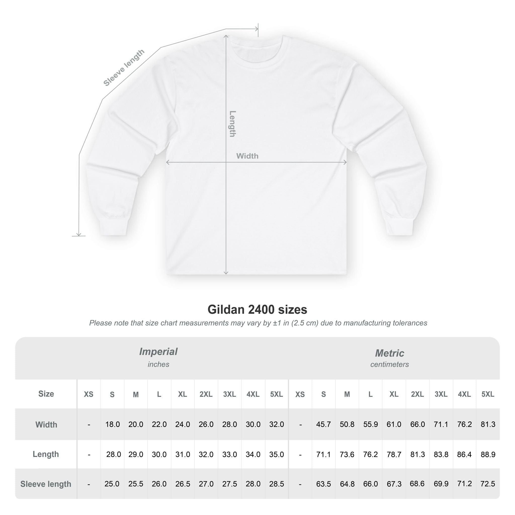 Long Sleeve Tee | Front Design Only | Spring 2026 End of Season Collection