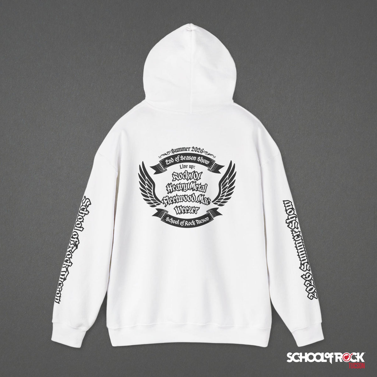 Hoodie | Front & Back with Sleeve Designs | Summer 2026 End of Season Collection