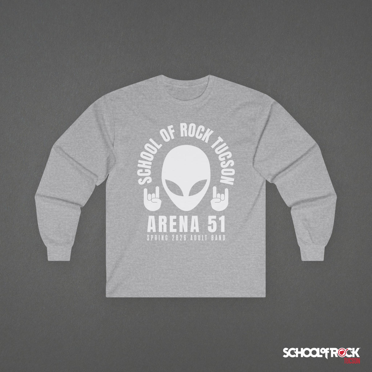 Long Sleeve | Rocker Alien Front Design Only | Adult Band Spring 2026 End of Season Collection